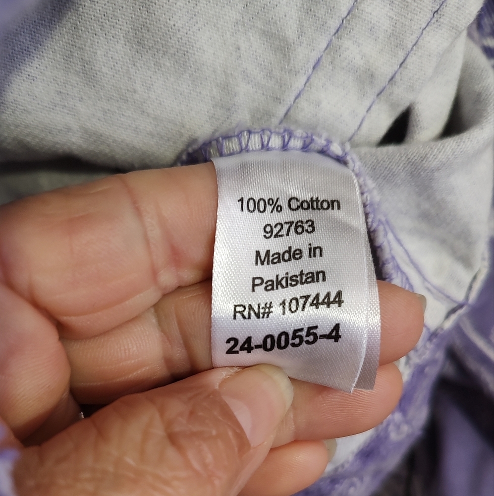 Jessica London Paisley Purple Denim Jacket - Picture 5 of 7